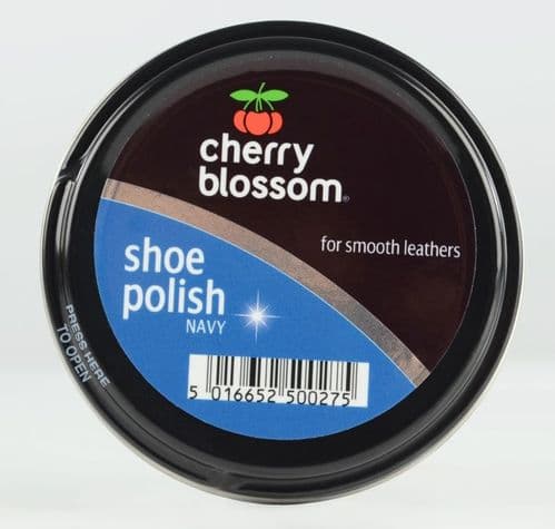 Cherry Blossom Shoe Polish - 50ml Tin Navy